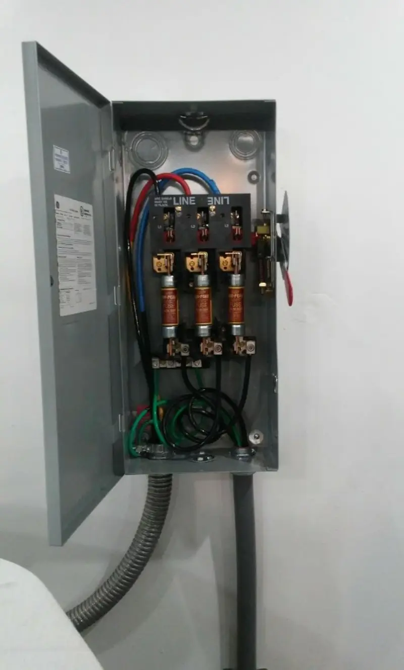 Three-phase disconnect switch installed for Electrical Wiring & Rewiring in Nazareth