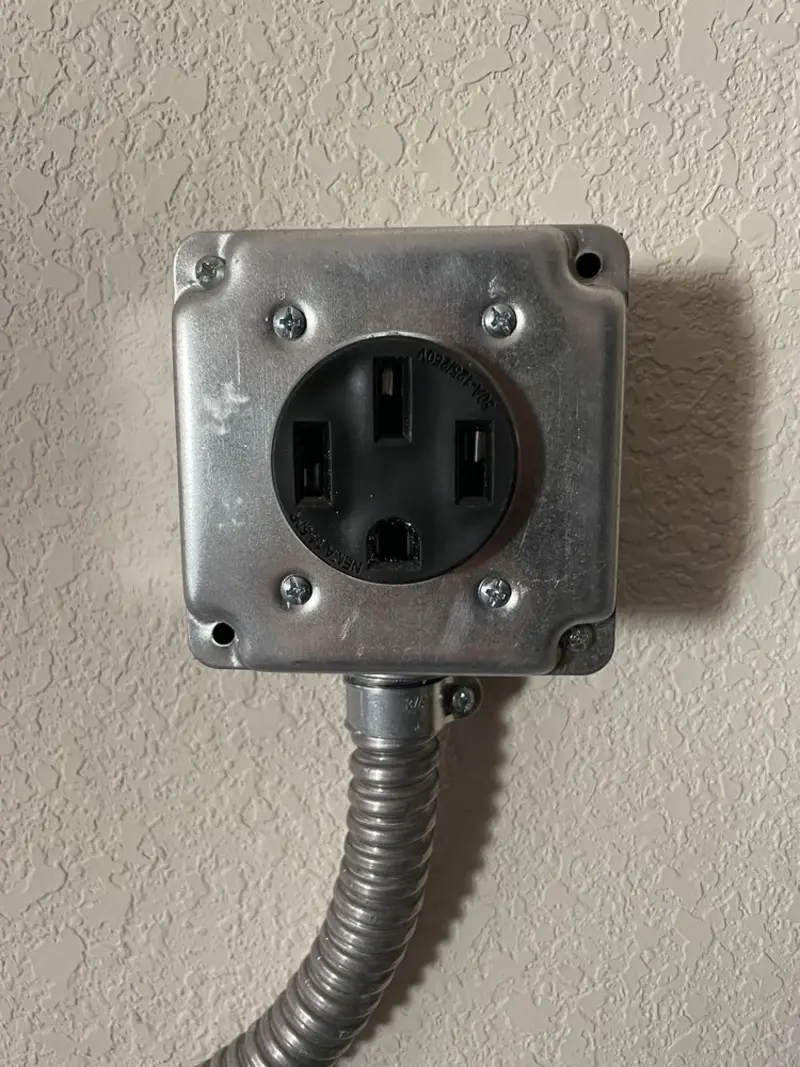 NEMA 14-50 outlet installed for Electrical Panel Upgrade in Nazareth